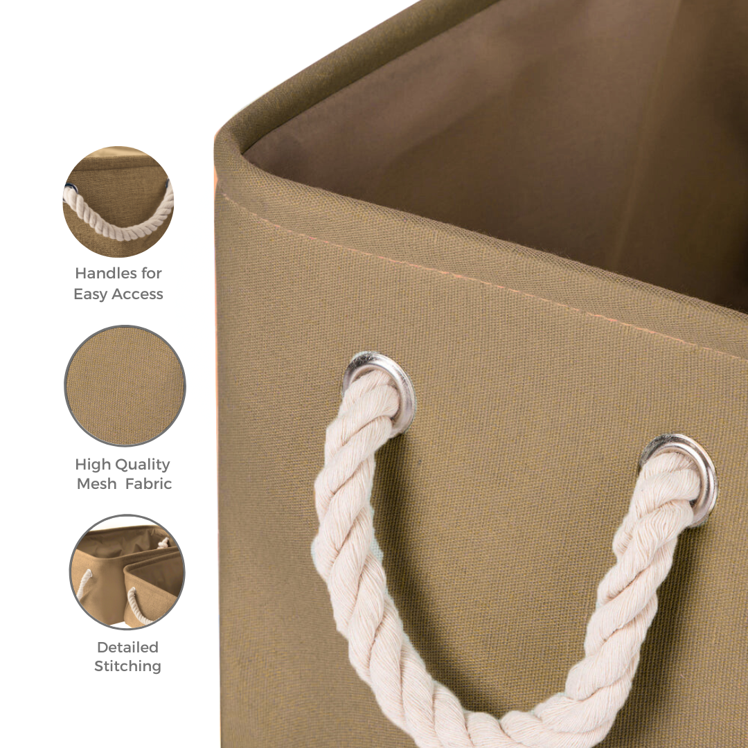 Qoolish Pack of 3 Baby Basket Beige