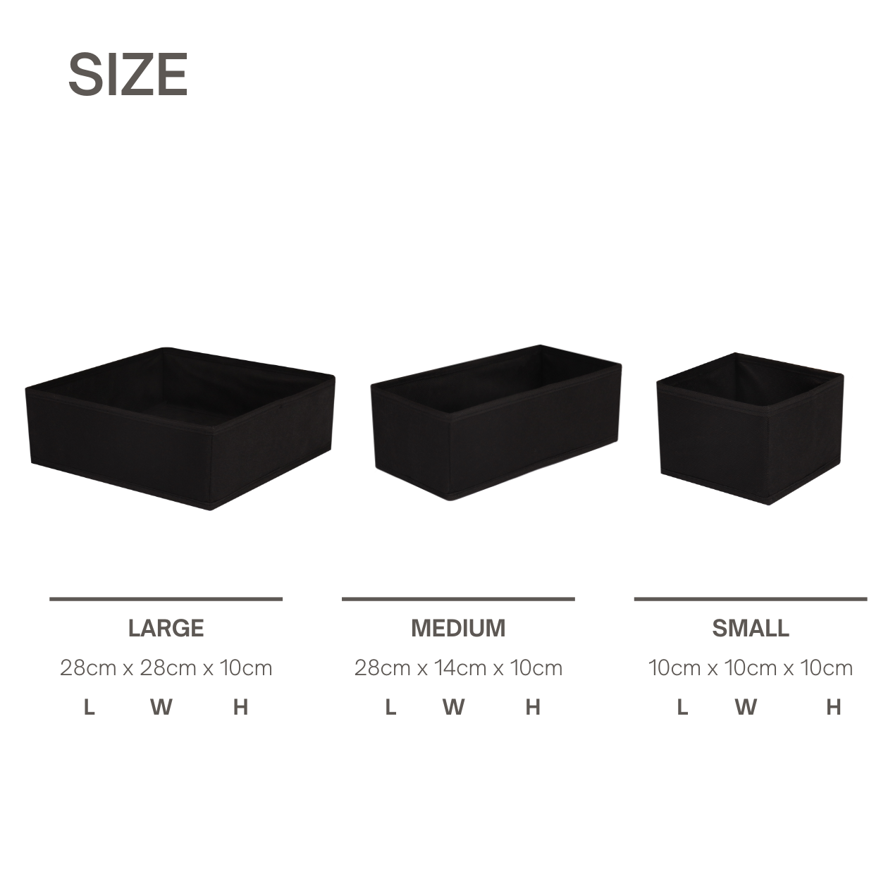 Qoolish Pack of 3 Drawer Organizers: Neatly Organize with Style (Available in 6 Colors)