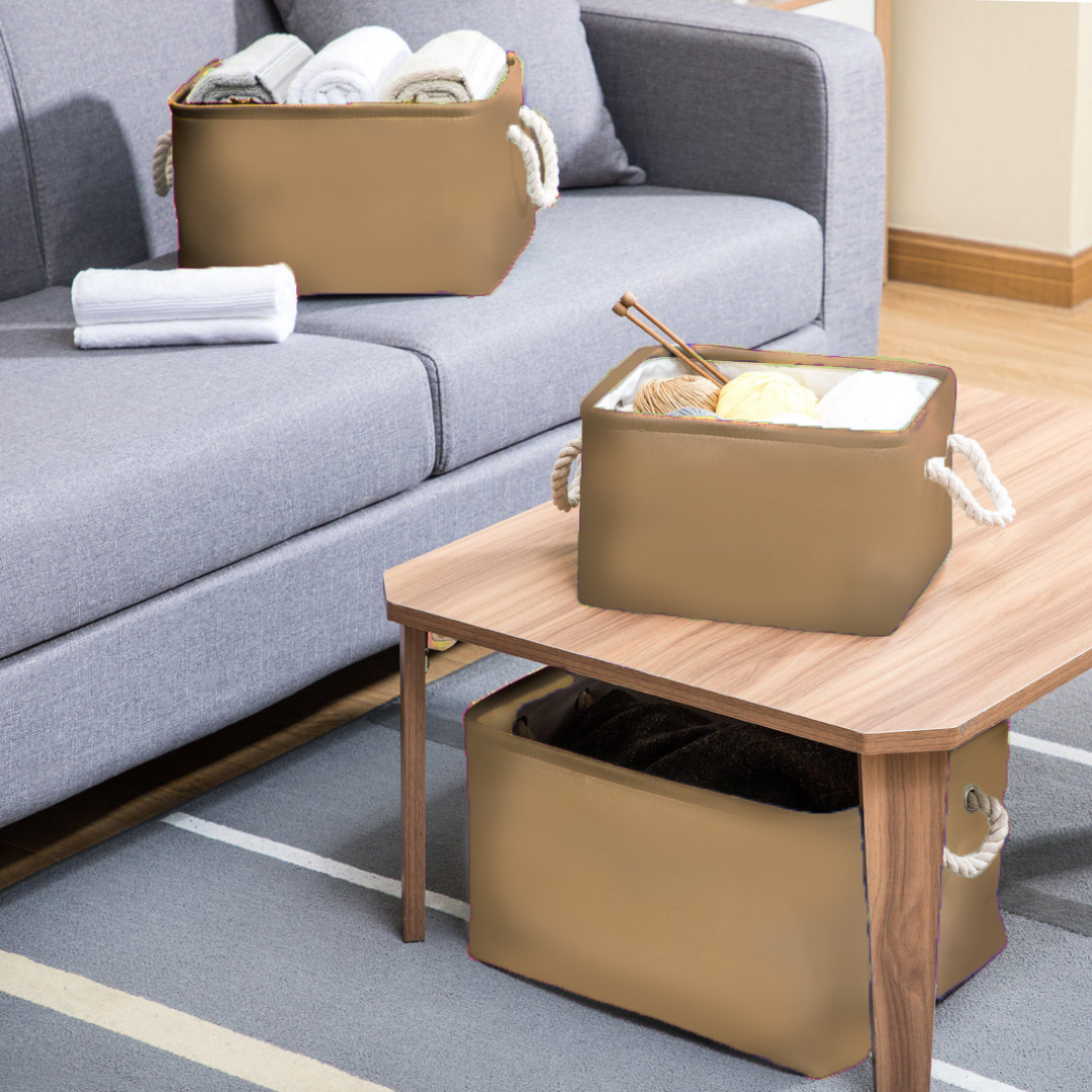 Qoolish Pack of 3 Baby Basket Beige