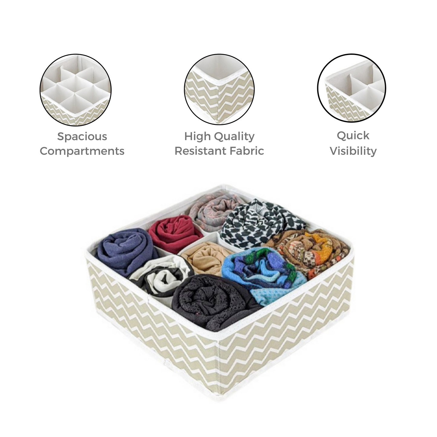 Hijab Harmony Duo: Qoolish 9-Compartment Organizer 2-Pack!