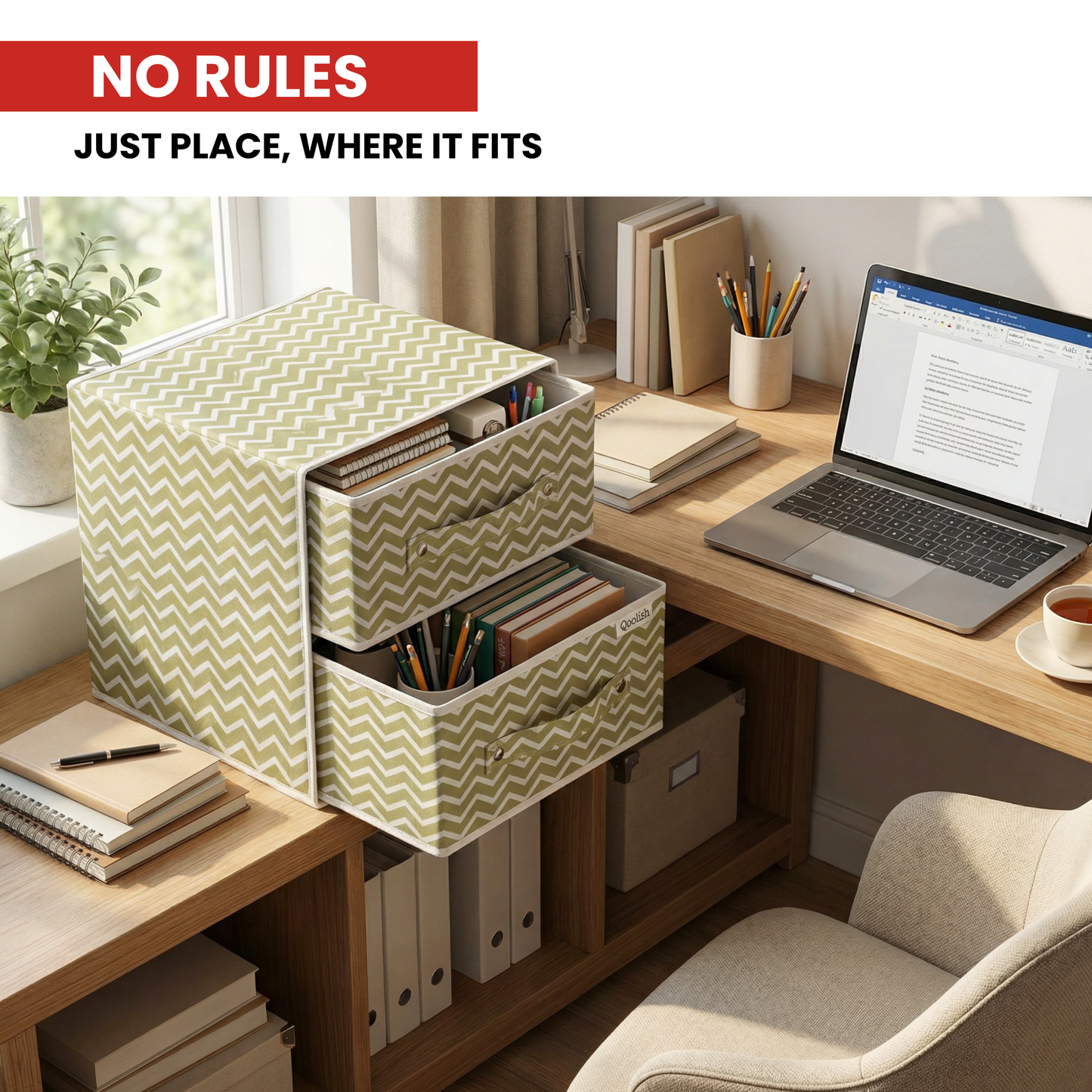 Qoolish Super Large Storage Box with Lid: Stylish Home & Closet Organizer