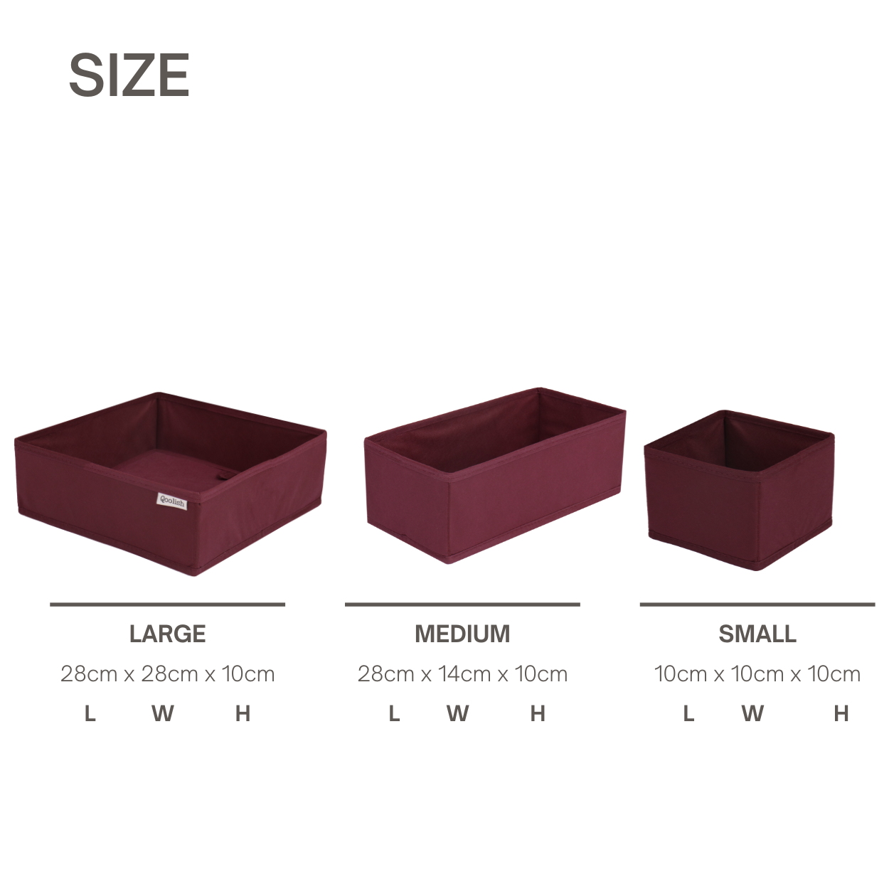 Qoolish Pack of 3 Drawer Organizers: Neatly Organize with Style (Available in 6 Colors)