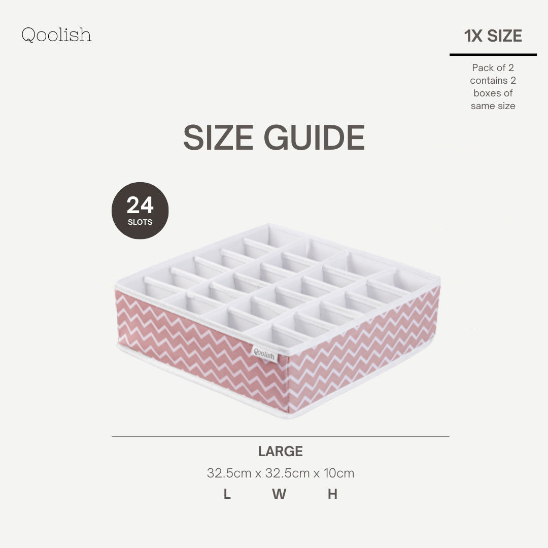 Qoolish Pack of 2 Drawer Dividers: Organize with Flair! (Available in 6 Colors)