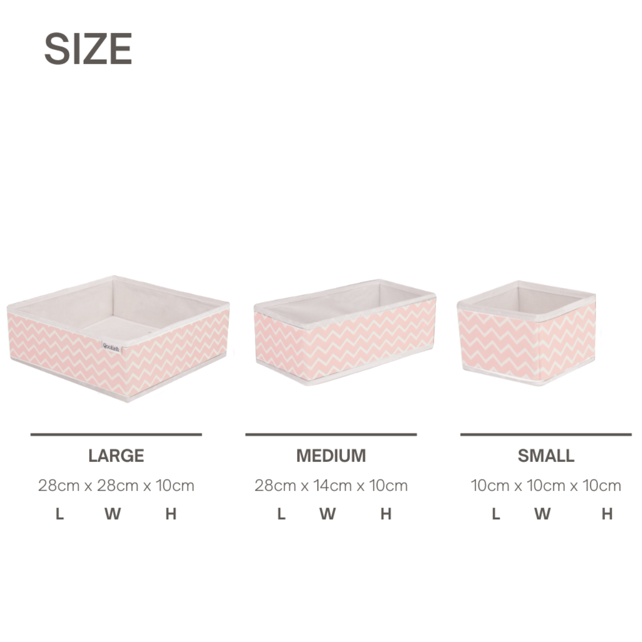 Qoolish Pack of 3 Drawer Organizers: Neatly Organize with Style (Available in 6 Colors)