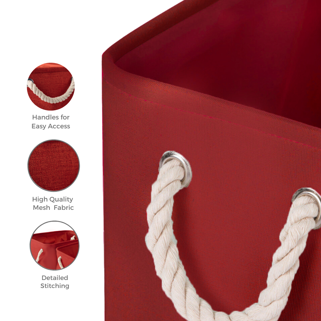 Qoolish Pack of 3 Baby Basket Red