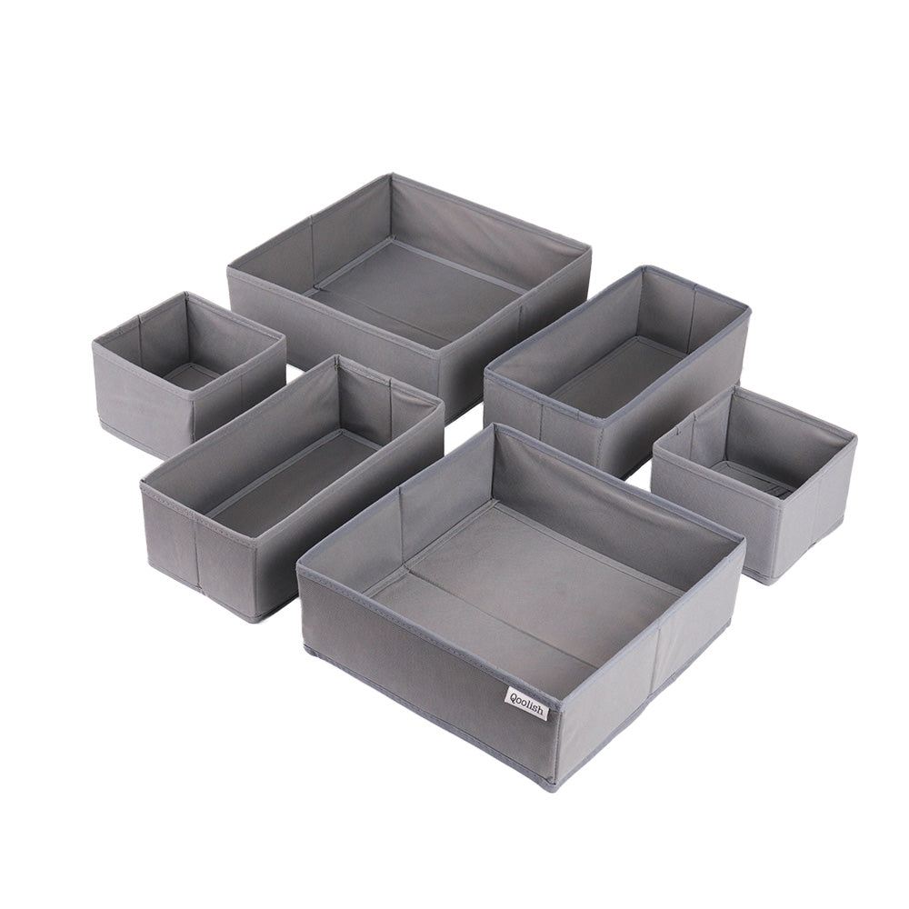 Qoolish 6-Pack Drawer Organizers: Tidy-Up Your Space in Style! (Available in 10 Colors)