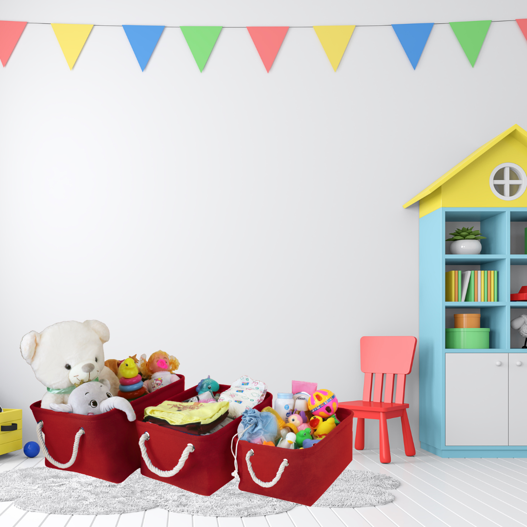 Qoolish Pack of 3 Baby Basket Red