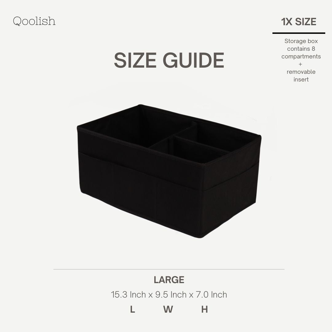 Qoolish Storage box with compartment - Tidy up your space! (Available in 4 colours) - Qoolish