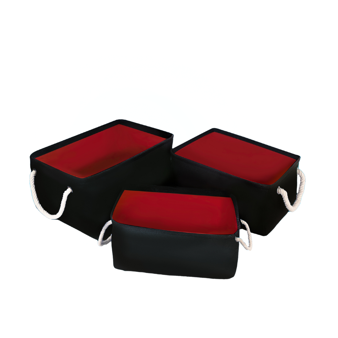 Qoolish Pack of 3 Baby Storage Basket (Available in 4 Colors)