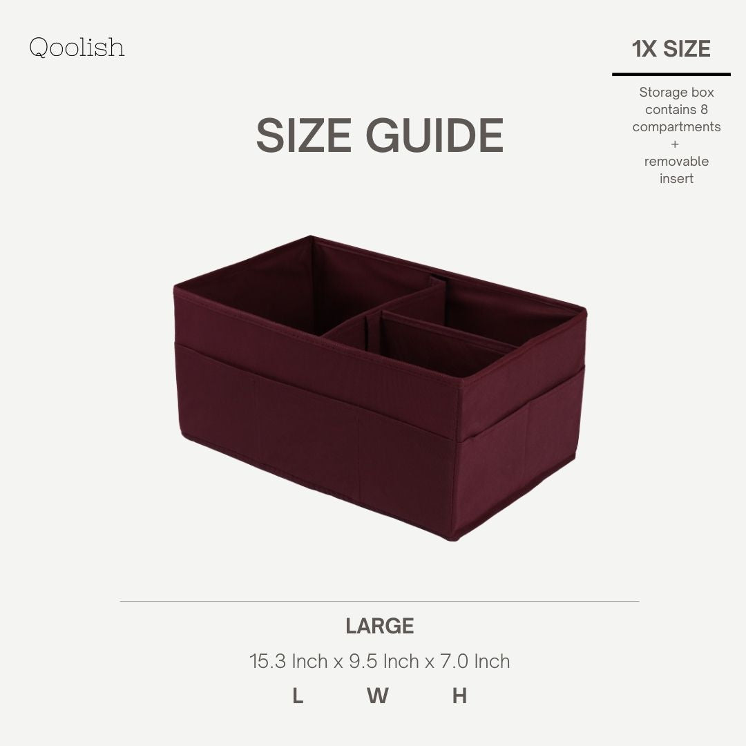 Qoolish Storage box with compartment - Tidy up your space! (Available in 4 colours) - Qoolish