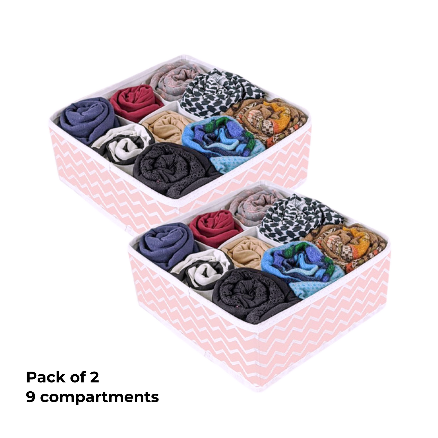 Hijab Harmony Duo: Qoolish 9-Compartment Organizer 2-Pack!