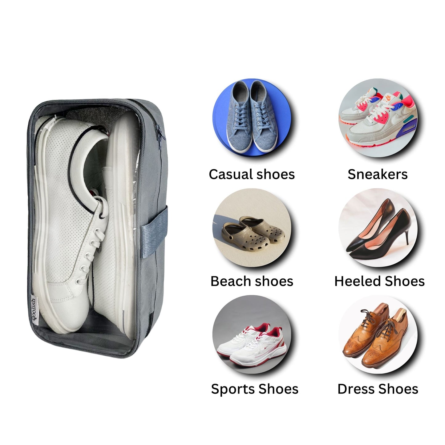 Pack of 6 Shoe Travel Bags