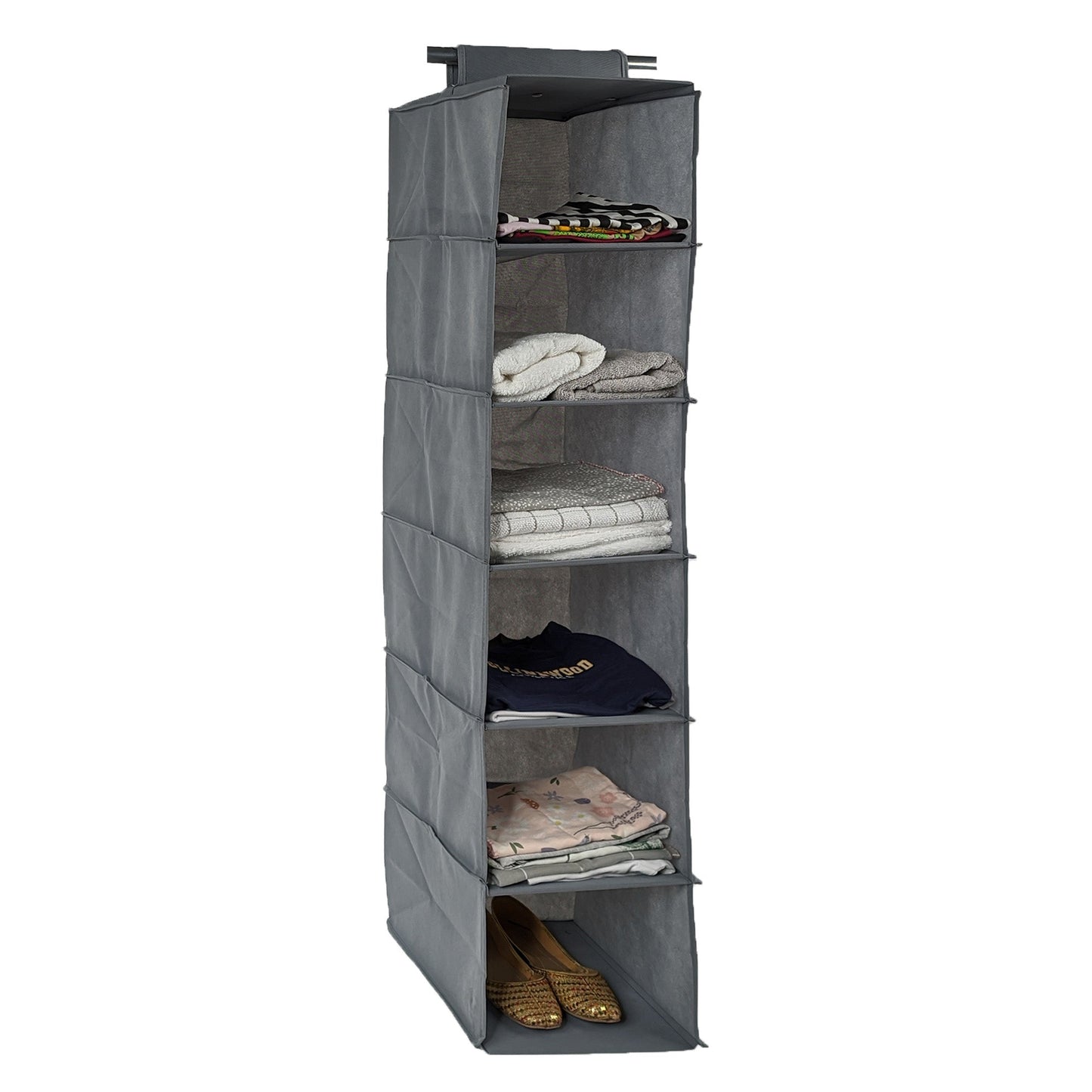 Qoolish Pack of 1 Hanging Storage Organizer Grey