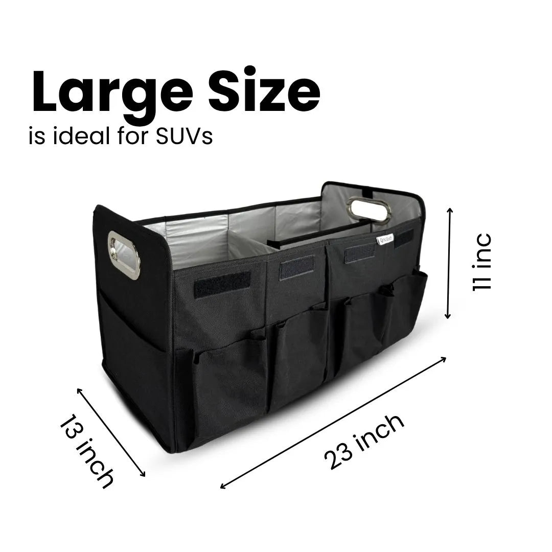 Car Trunk Organizer for Cleaning, Tools & Travel – Heavy Duty & Foldable