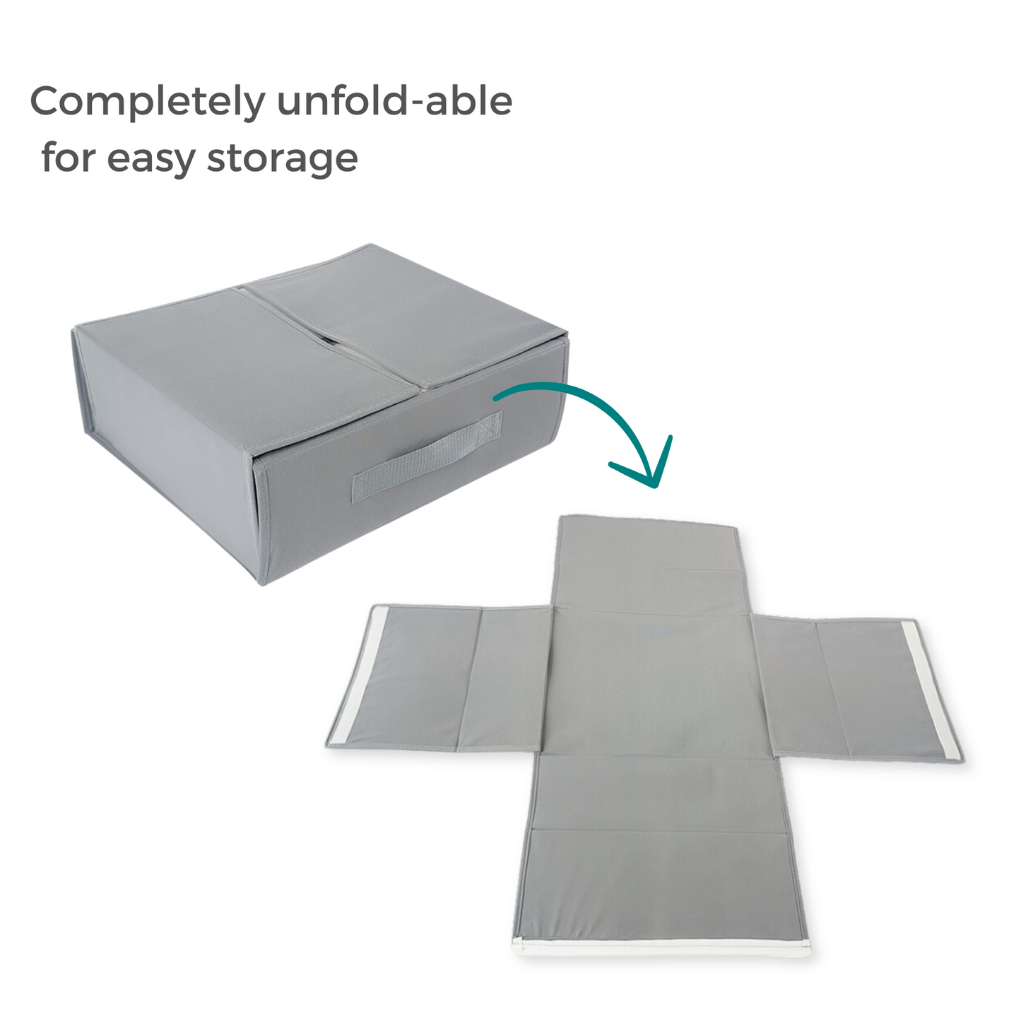 Qoolish Grey Bed Sheet Organizer