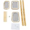 3 Tier Fold Out Hamper Shelf Storage, Foldable Bamboo Laundry Hamper, Laundry Basket Organizer for Bedroom Bathroom Laundry Clothes Towels
