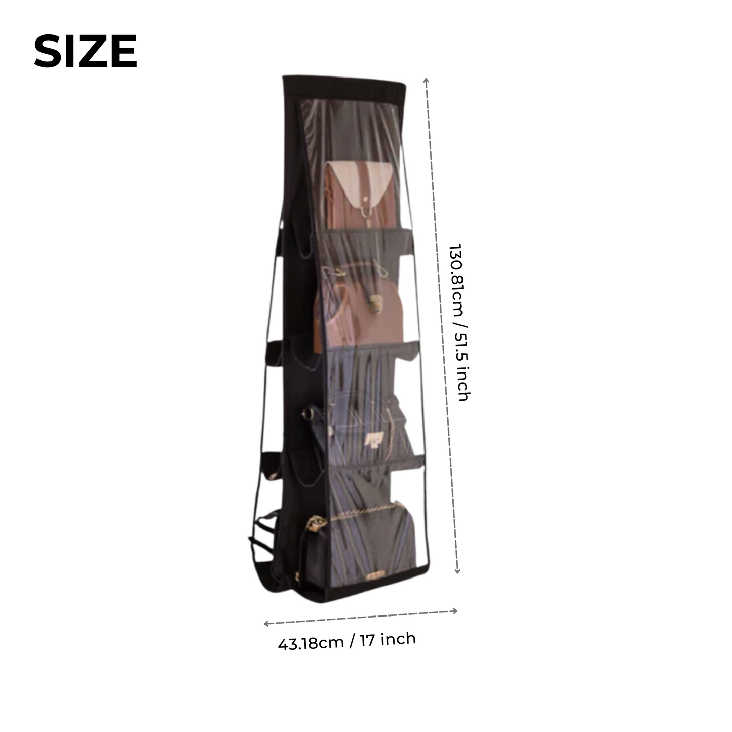 Qoolish Pack of 2: Purse handbag hanging organizer