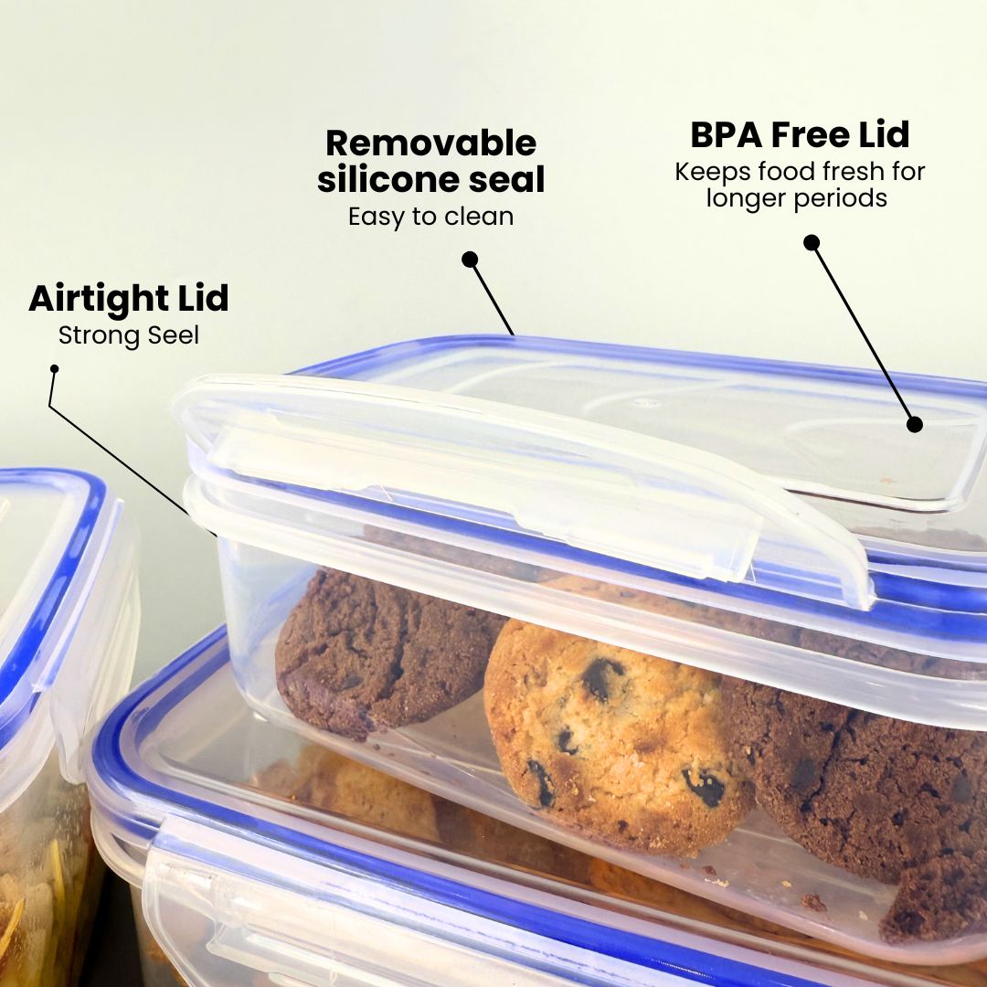Qoolish Food Container Pack of 3 - Blue