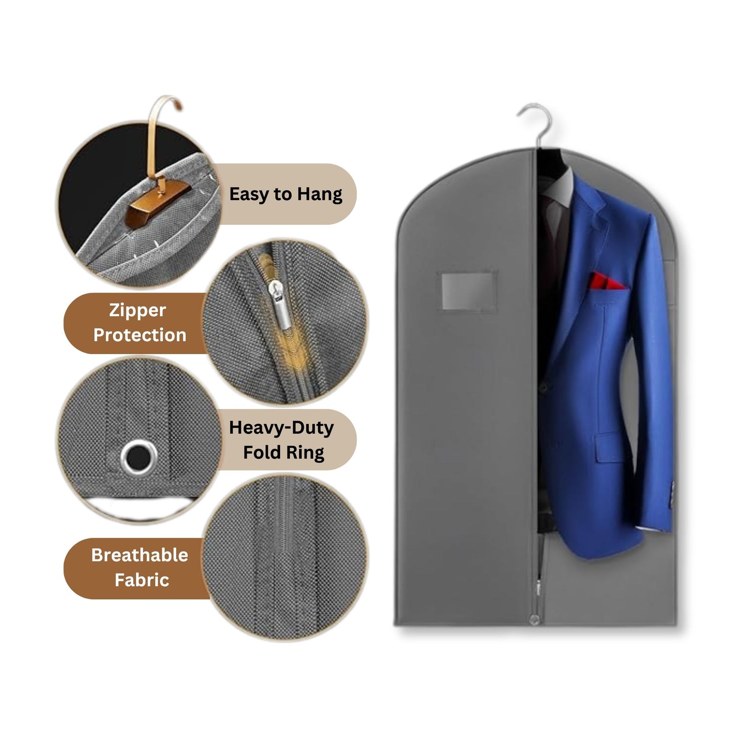Grey Coat Covers – Pack of 5