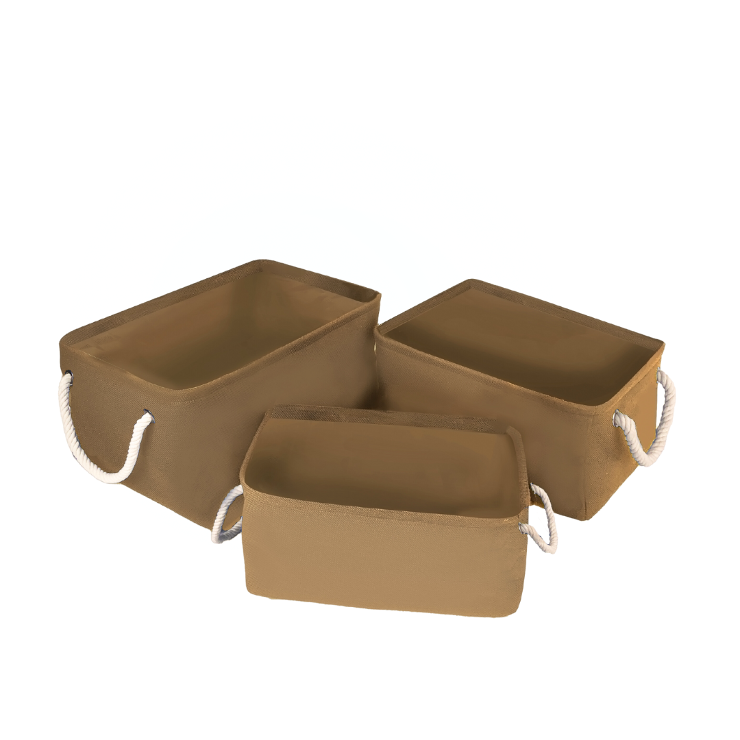 Qoolish Pack of 3 Baby Storage Basket (Available in 4 Colors)