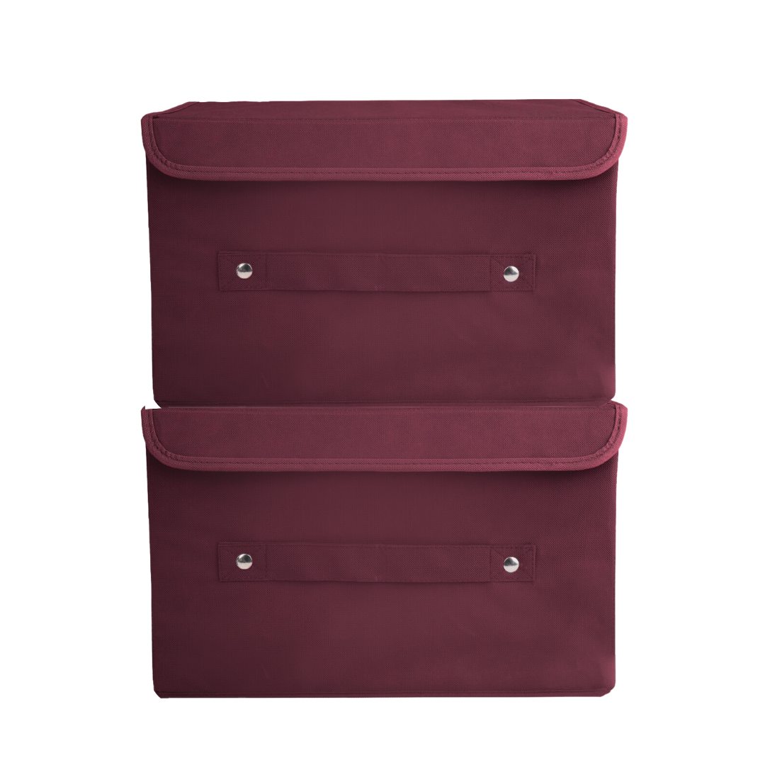 Qoolish Pack of 2 Storage Box with Lid ! ( Available in 8 Colors )