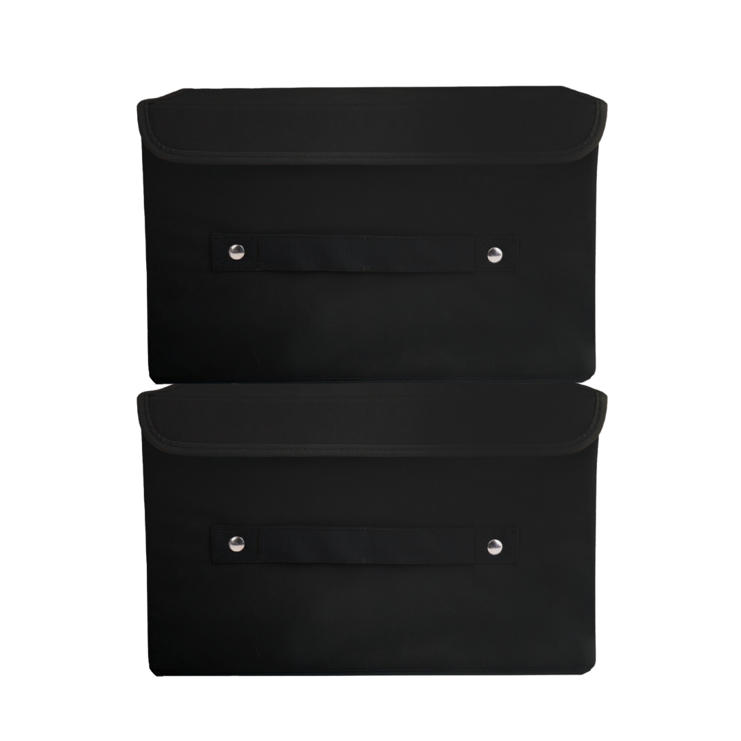 Qoolish Pack of 2 Storage Box with Lid ! ( Available in 8 Colors )