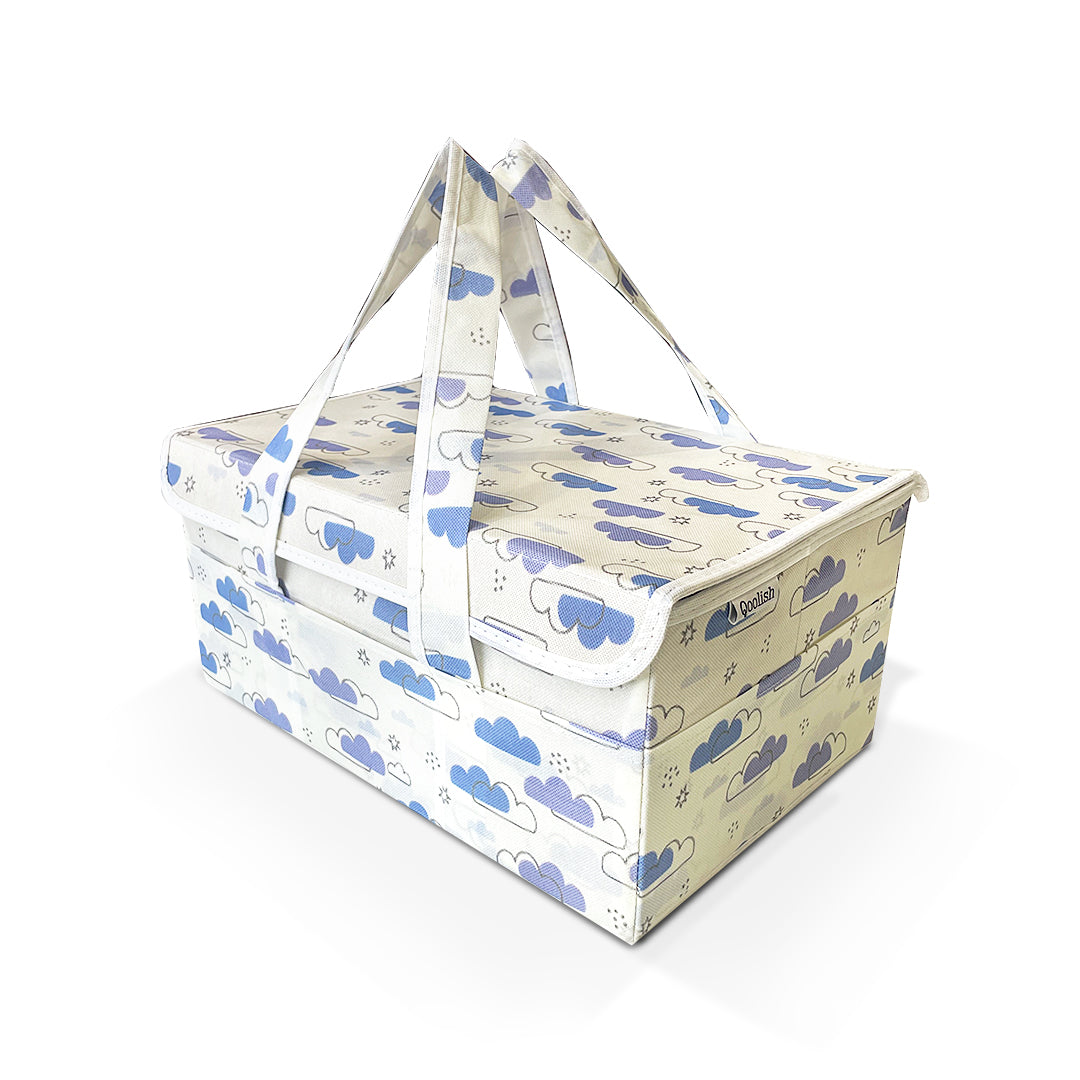 Qoolish Diaper storage caddy Organizers with Lid! (Available in 6 colors)