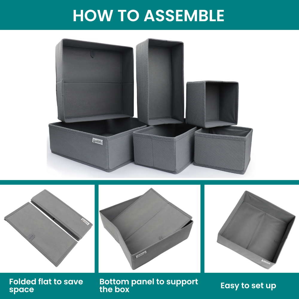 Qoolish 6-Pack Drawer Organizers: Tidy-Up Your Space in Style! (Available in 6 Colors) - Qoolish