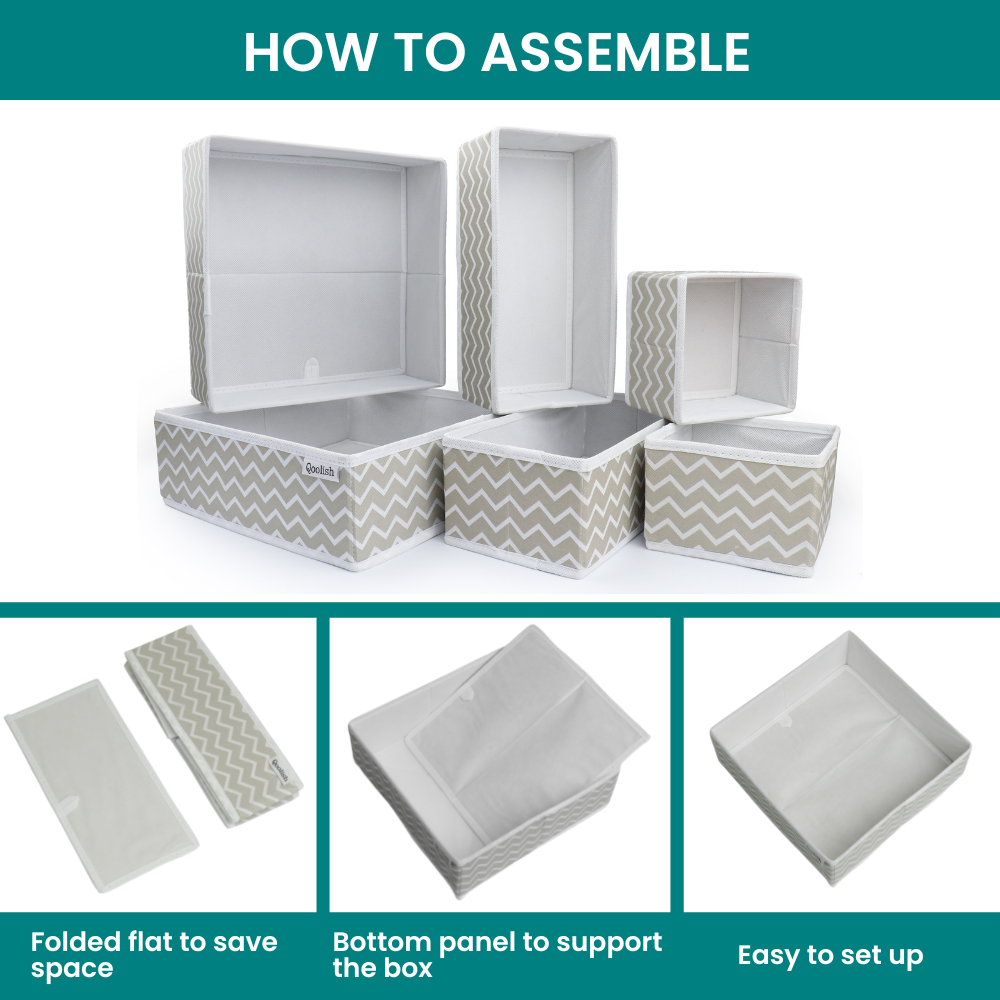 Qoolish 6-Pack Drawer Organizers: Tidy-Up Your Space in Style! (Available in 6 Colors) - Qoolish