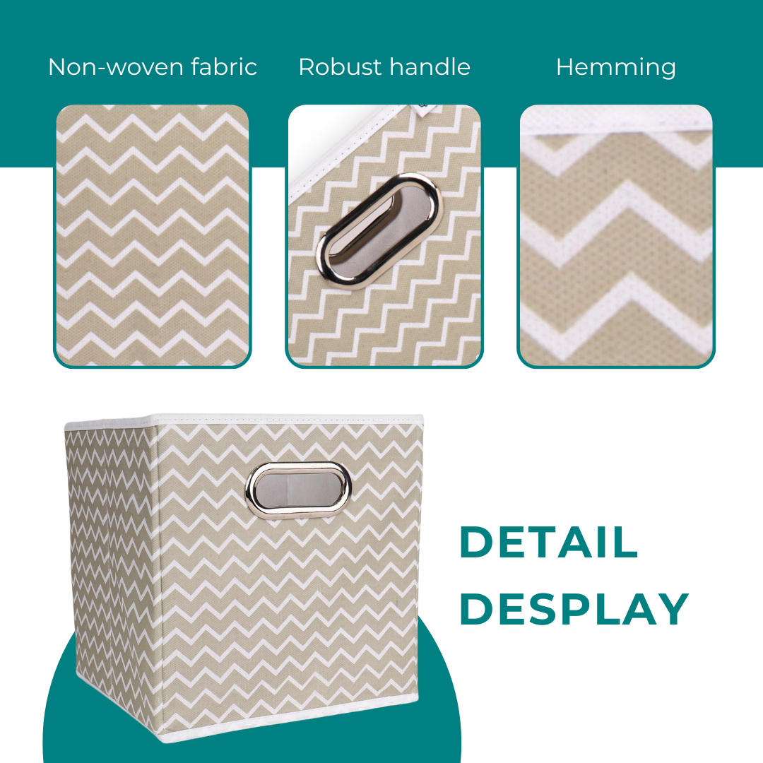 Qoolish Pack of 1 Storage box of White Strip - Tidy up your space! - Qoolish