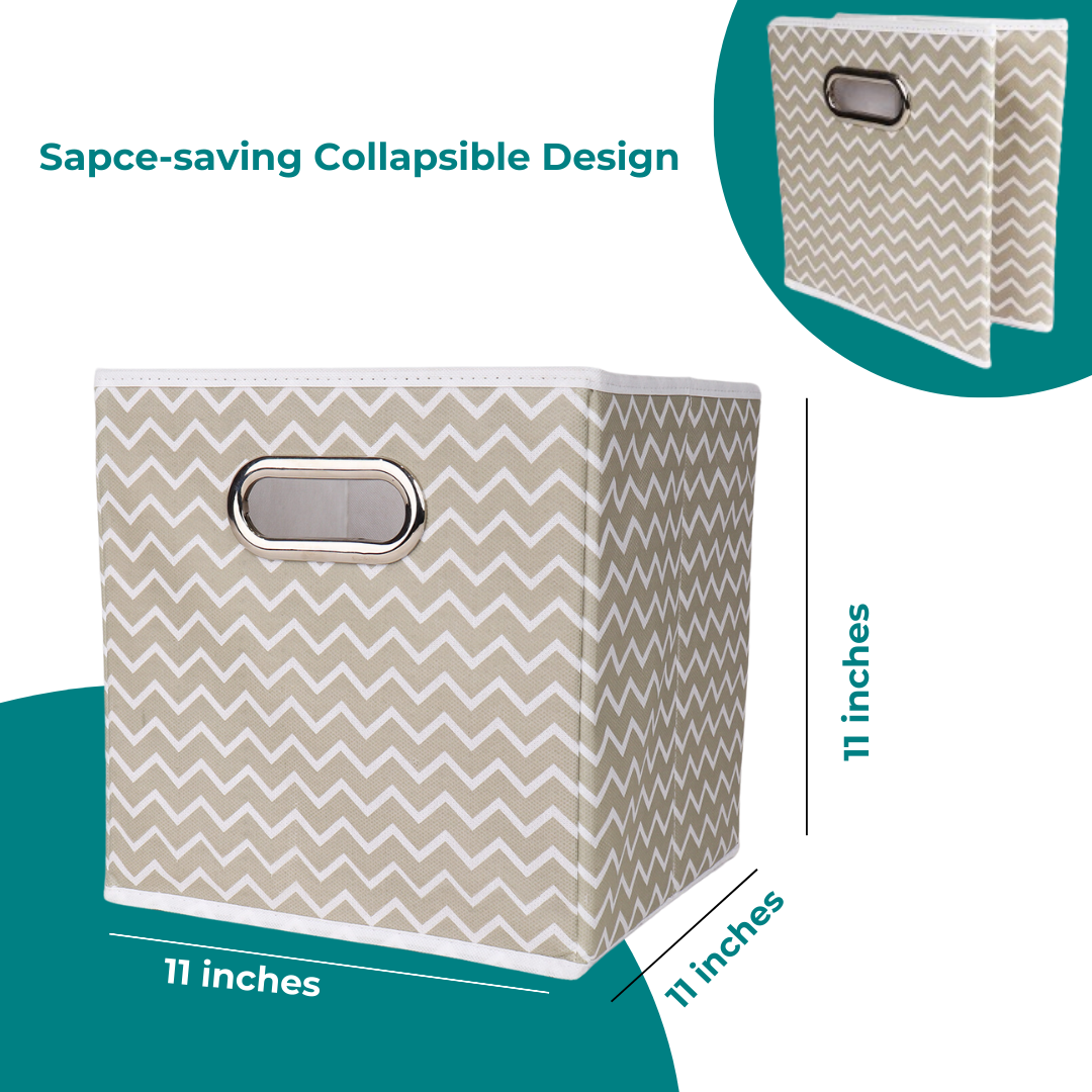 Qoolish Pack of 1 Storage box of White Strip - Tidy up your space! - Qoolish