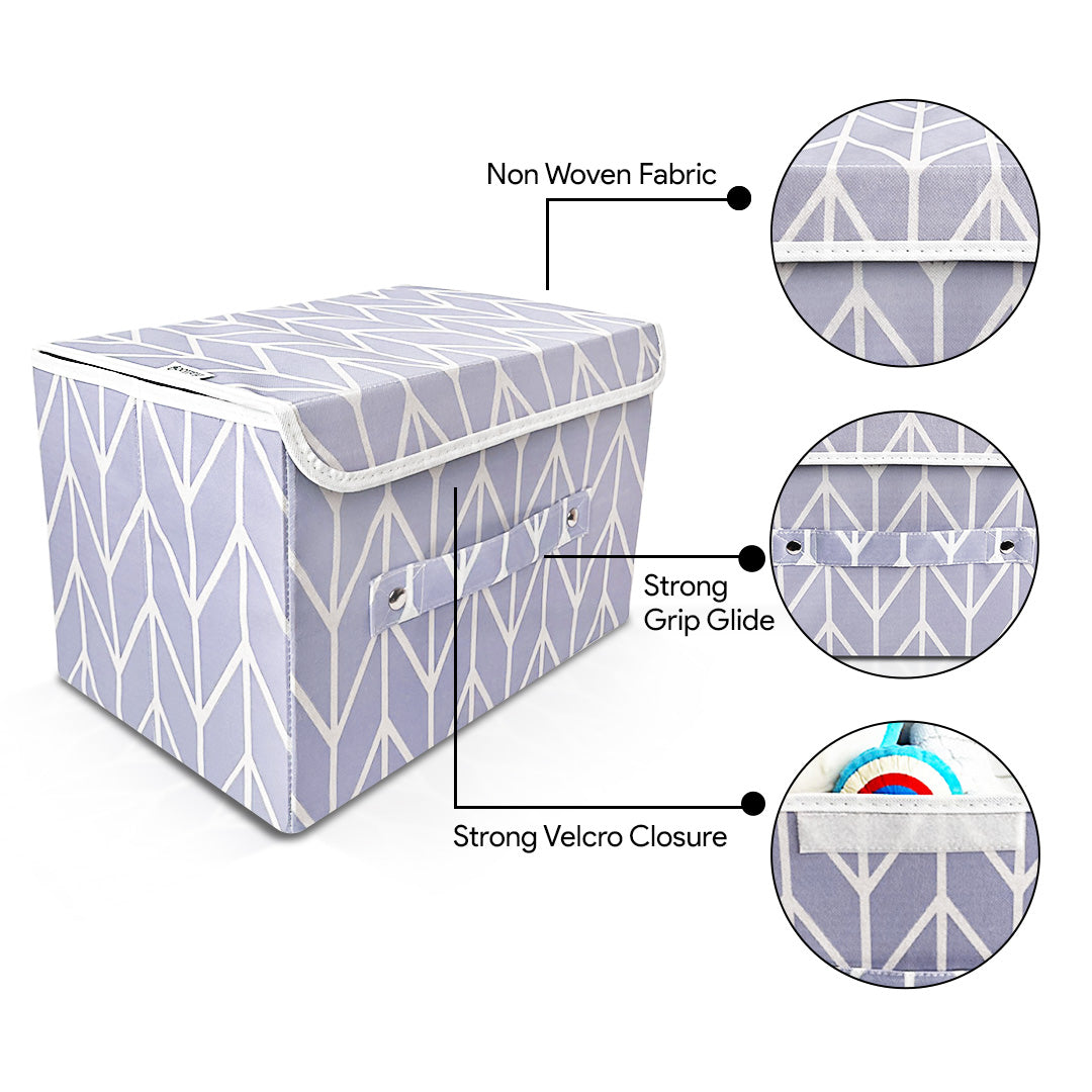 Storage Box with Lid Pack of two - Lilac (Available in 2 colors)