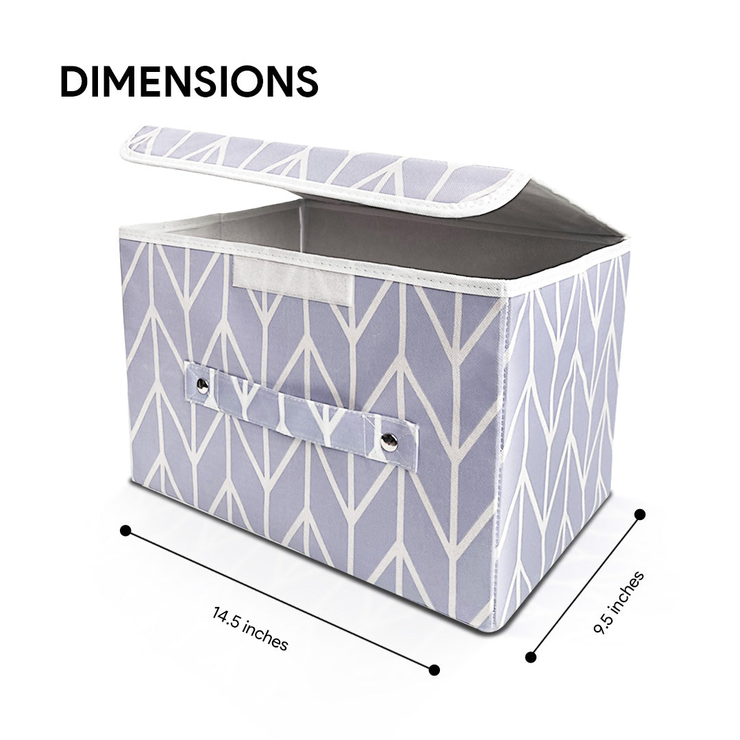 Storage Box with Lid Pack of two - Lilac (Available in 2 colors)