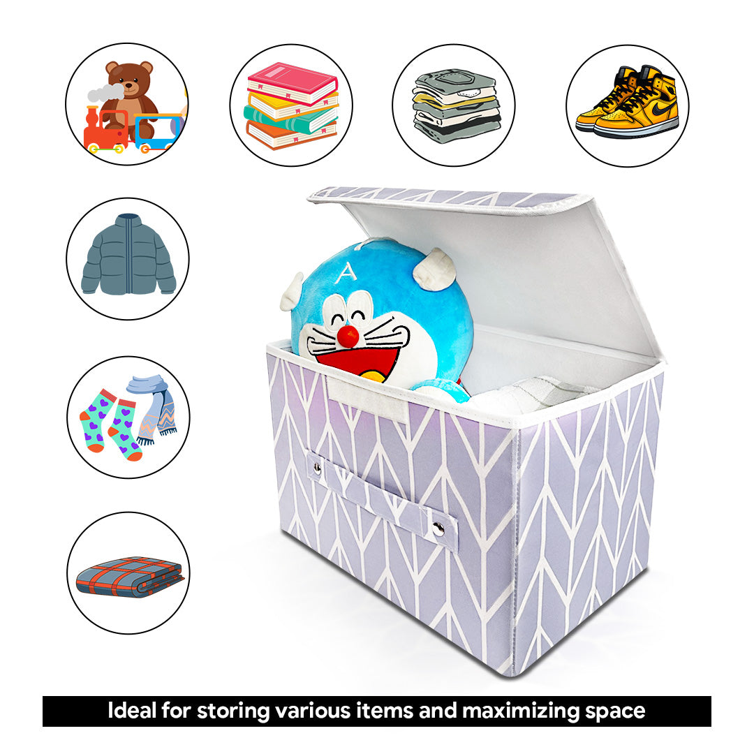 Storage Box with Lid Pack of two - Lilac (Available in 2 colors)
