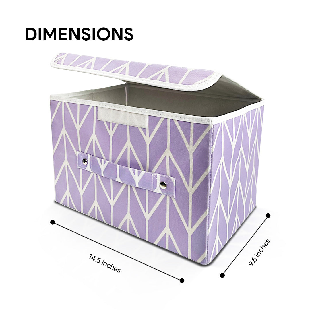 Storage Box with Lid Pack of two - Lilac (Available in 2 colors)