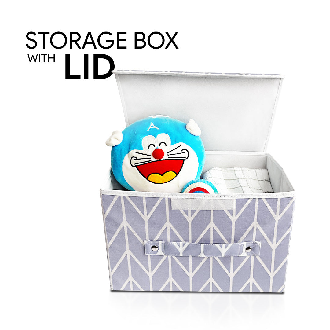 Storage Box with Lid Pack of two - Lilac (Available in 2 colors)
