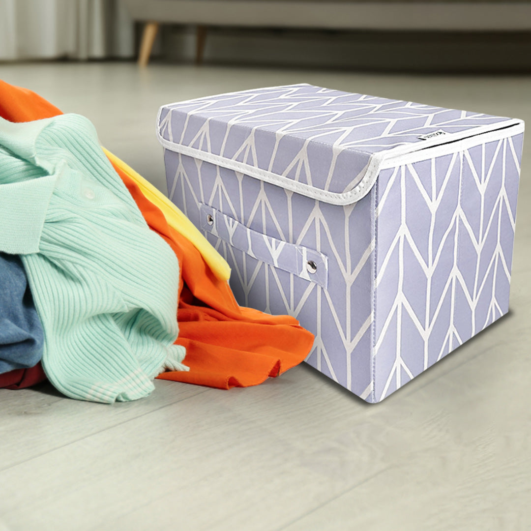 Storage Box with Lid Pack of two - Lilac (Available in 2 colors)