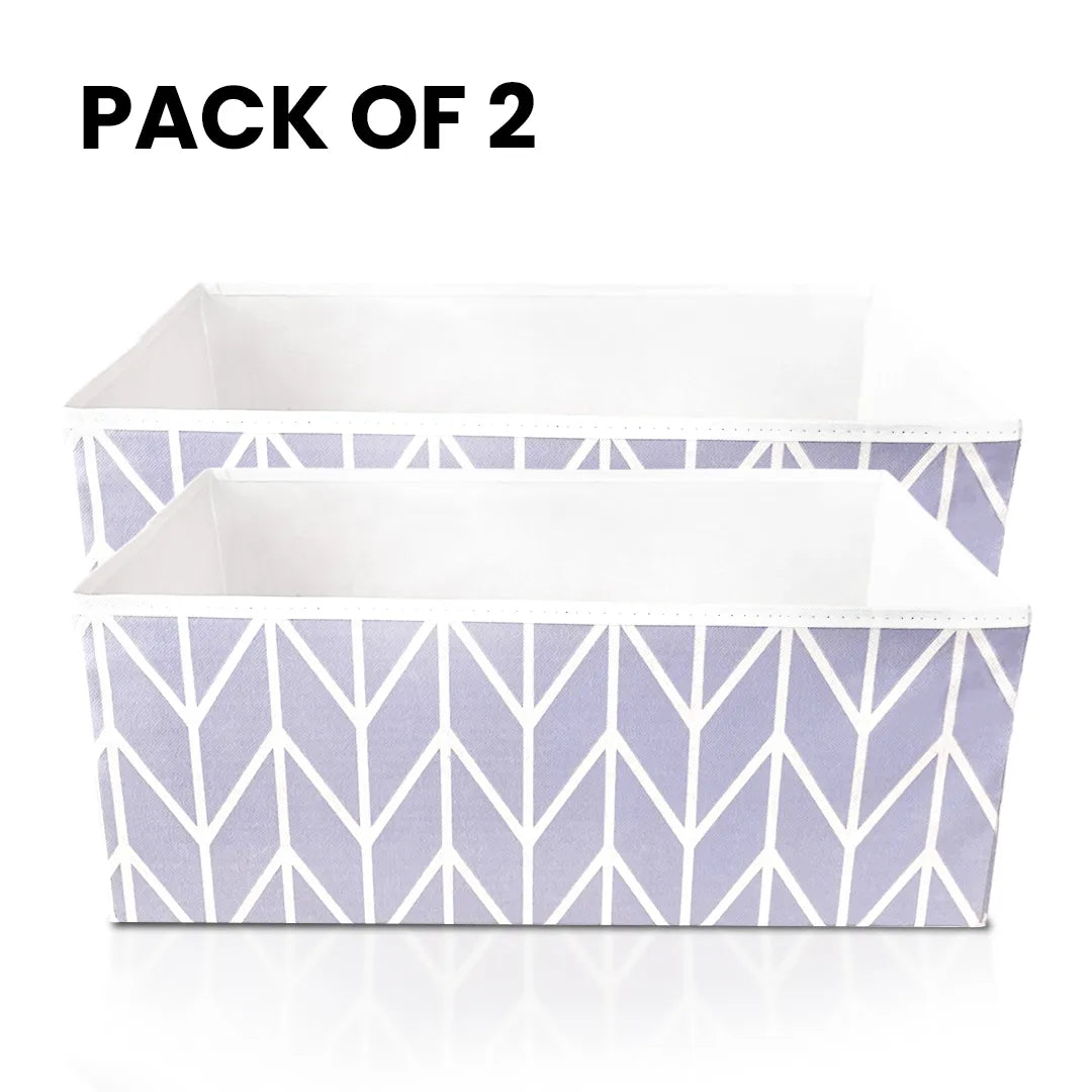 Large Clothes Organizer Pack of Two - White Stripe (Available in 3 colors)