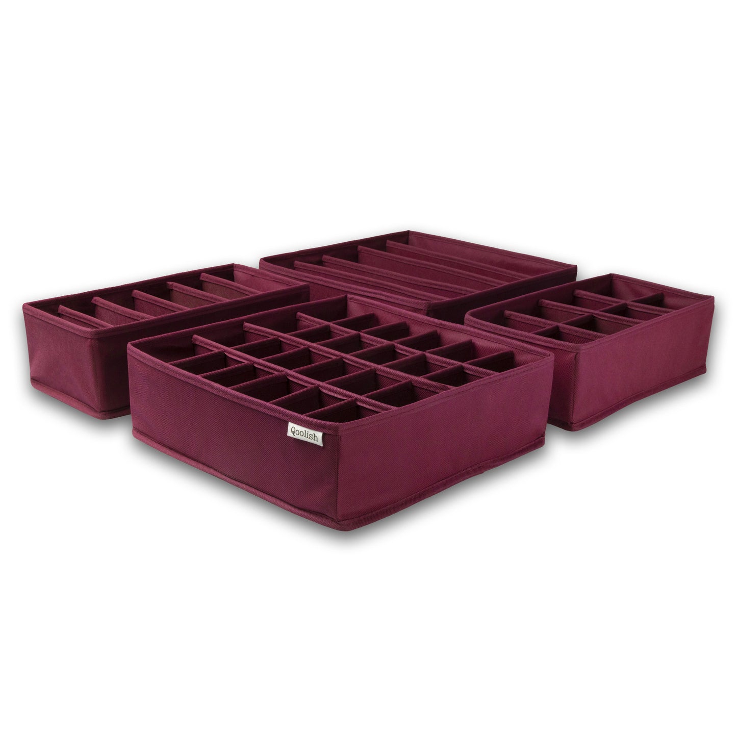 Qoolish 4-Pack Drawer Organizers: Sort and Store in Style! (Available in 5 Colors) - Qoolish