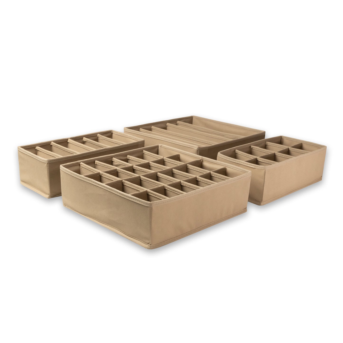 Qoolish 4-Pack Drawer Organizers: Sort and Store in Style! (Available in 5 Colors) - Qoolish