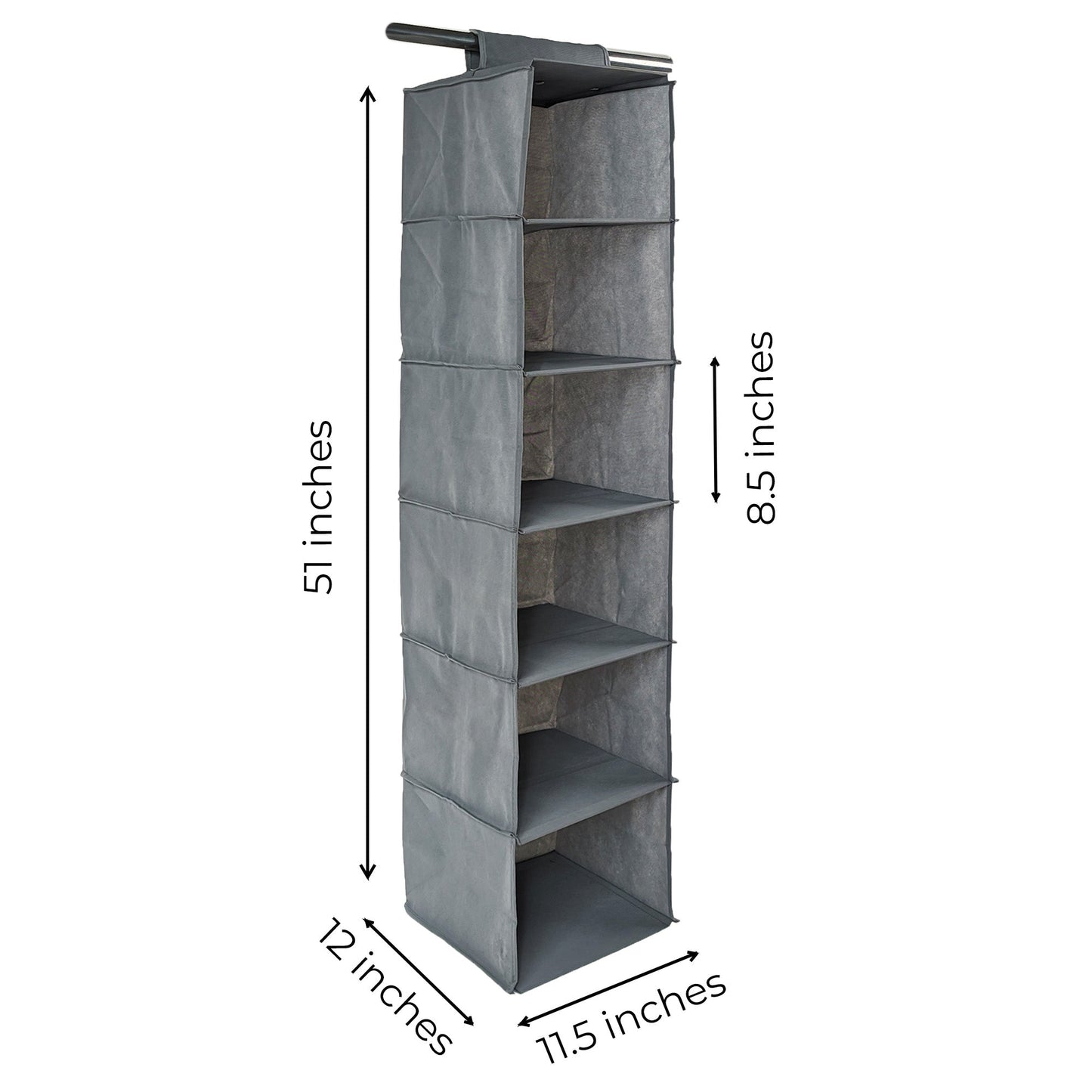 Qoolish Pack of 1 Hanging Storage Organizer Grey