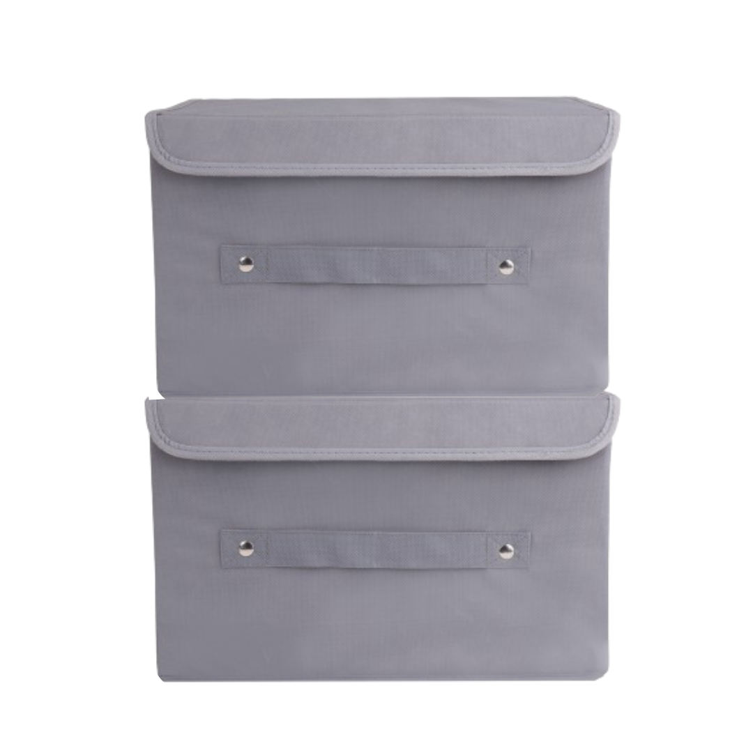 Qoolish Pack of 2 Storage Box with Lid ! ( Available in 8 Colors )