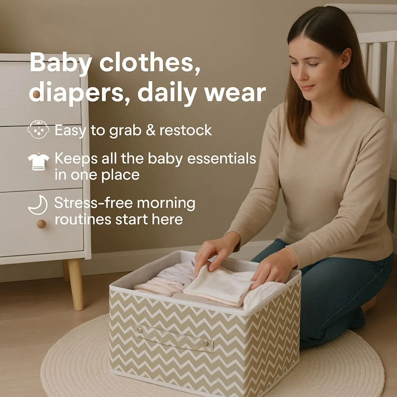 Multi-functional Clothes Organizer Boxes with Handles and Foldable Design