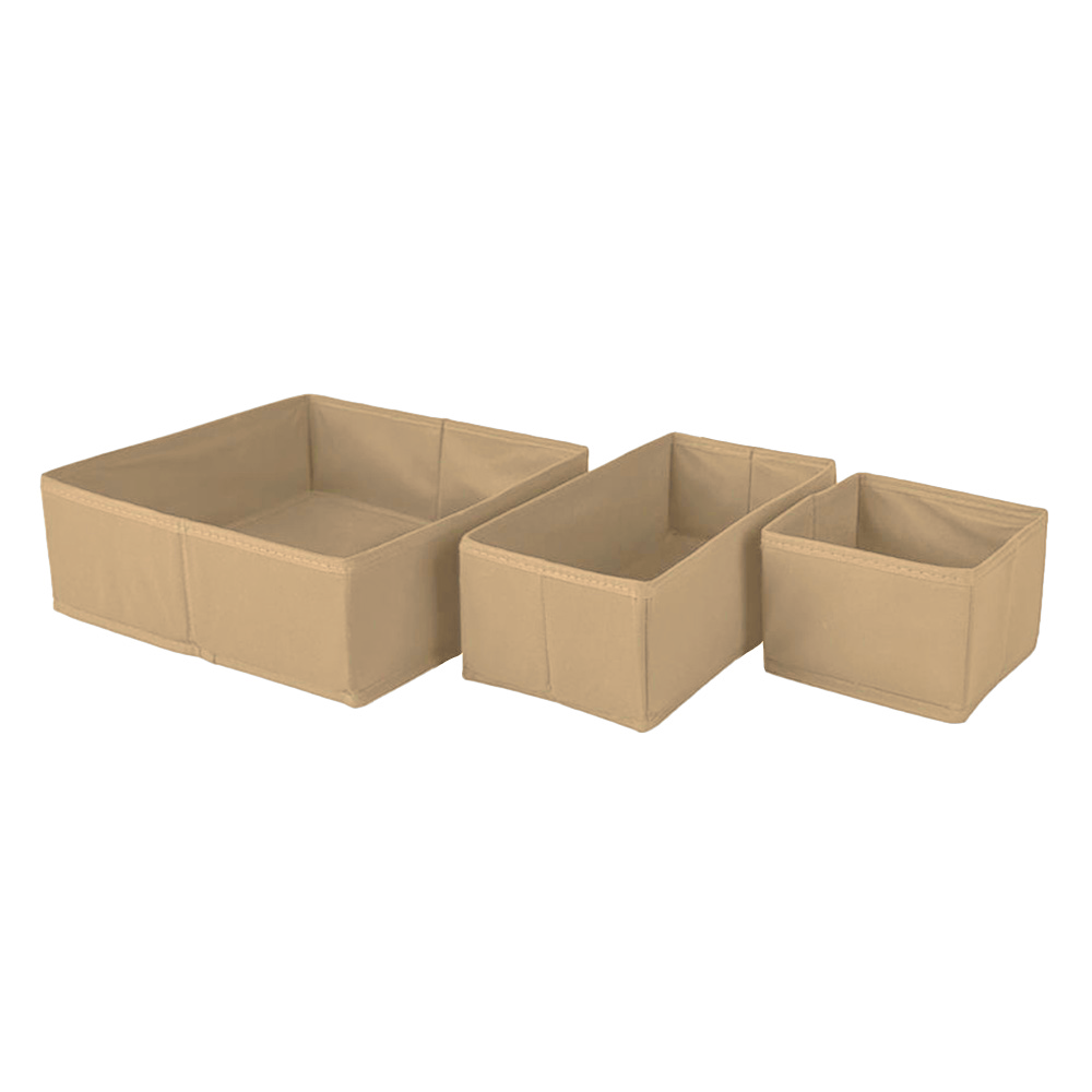 Qoolish Pack of 3 Drawer Organizers: Neatly Organize with Style (Available in 6 Colors)