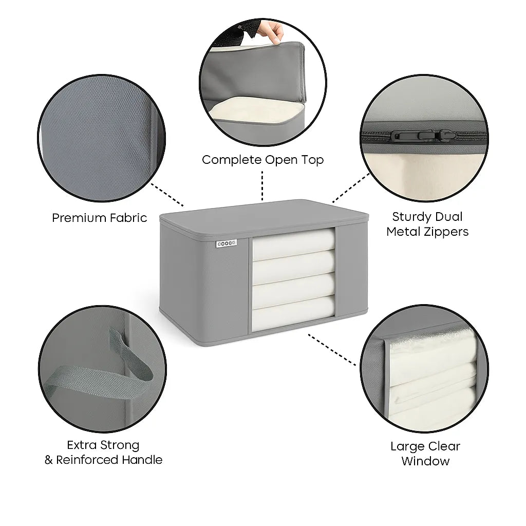 Qoolish Horizontal Storage Bag (Available in Pack of 3 and Pack of 5)