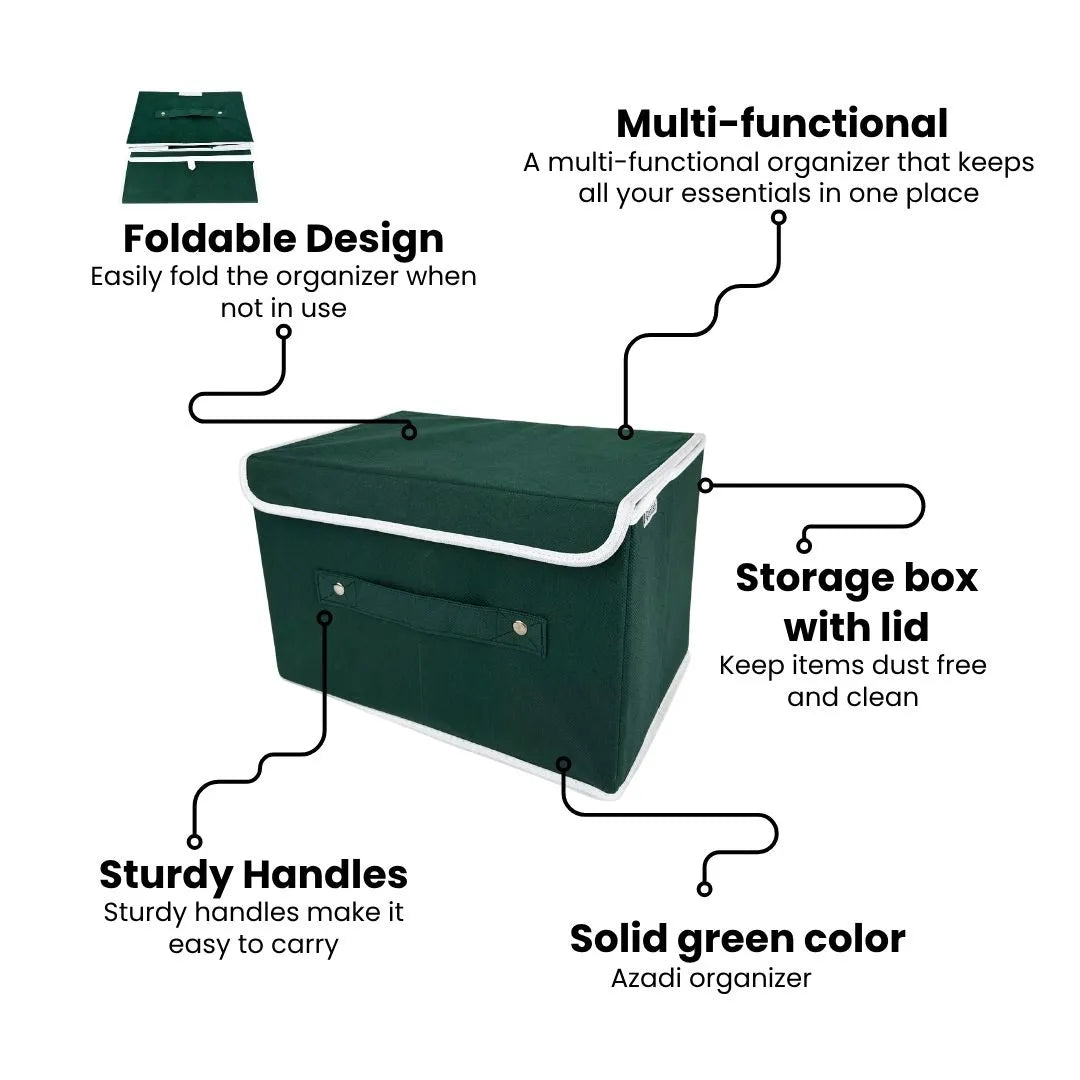 Features of Qoolish storage organizer box – foldable, dust-proof, and durable