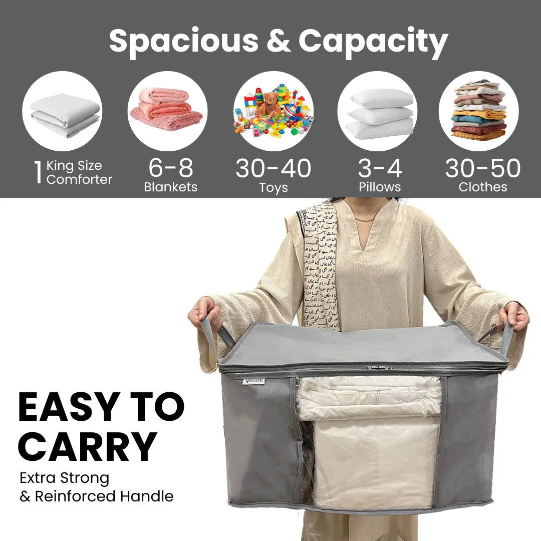 Qoolish Horizontal Storage Bag (Available in Pack of 3 and Pack of 5)