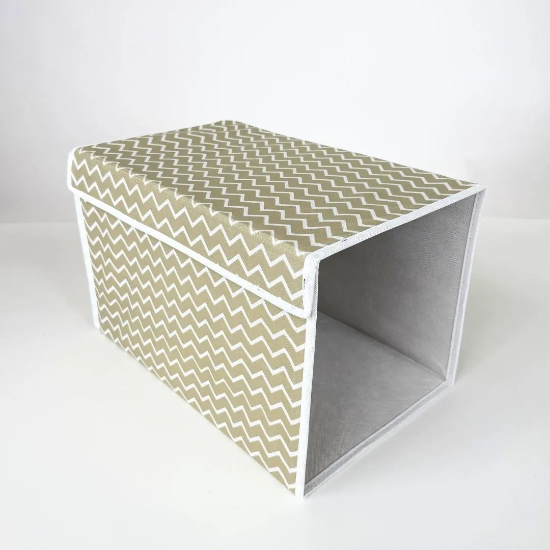 Breathable fabric wardrobe organizer with front-open design for easy storage.