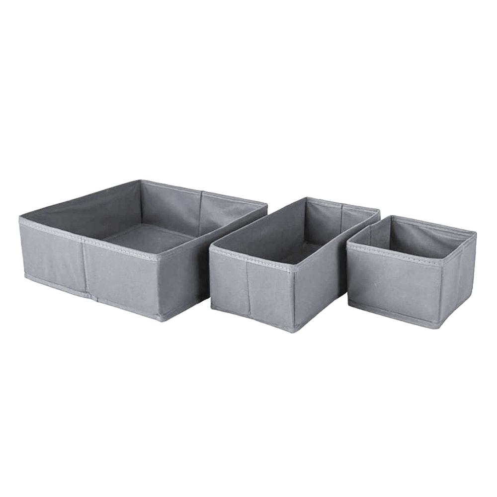 Qoolish Pack of 3 Drawer Organizers: Neatly Organize with Style (Available in 6 Colors)