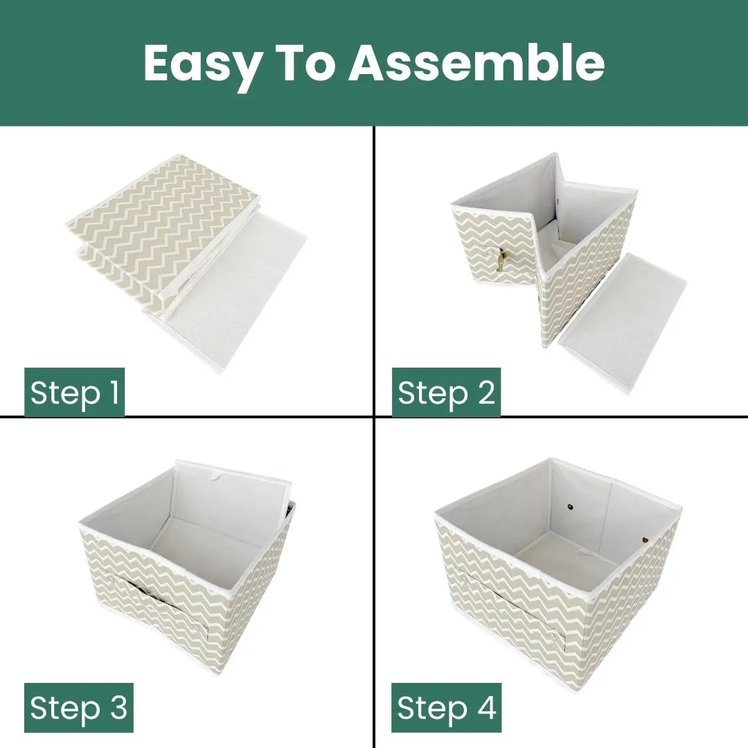 Step-by-Step Assembly – Foldable Clothes Organizer Boxes from Qoolish